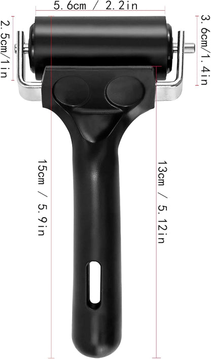 Printmaking Brayers，Rubber Roller, Brayer Ideal for Anti Skid Tape Construction Tools, Print, Ink and Stamping Tools,Crafting, Hard Rubber Roller Brayers, Vinyl Roller Ink Paint Brush (2.4in)