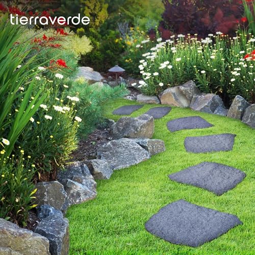 TierraVerde Natural Rock Rubber Stepping Stones (4 Count)