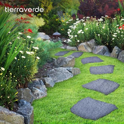 TierraVerde Natural Rock Rubber Stepping Stones (4 Count)