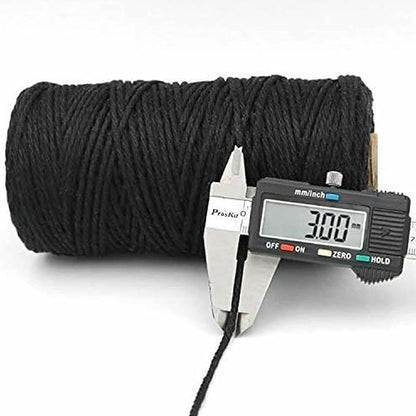 Macrame Cotton Cord 3mm x 109Yards, Dark Green Natural Macrame Rope, Perfect Macrame Supplies Cotton Cord for Macrame Plant Hangers DIY Crafts (Dark Green, 3mm*109Yards)