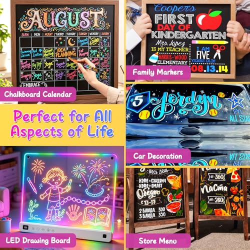 Liquid Chalk Markers for Blackboard Glass [1s Wet Wipe (8 Count)