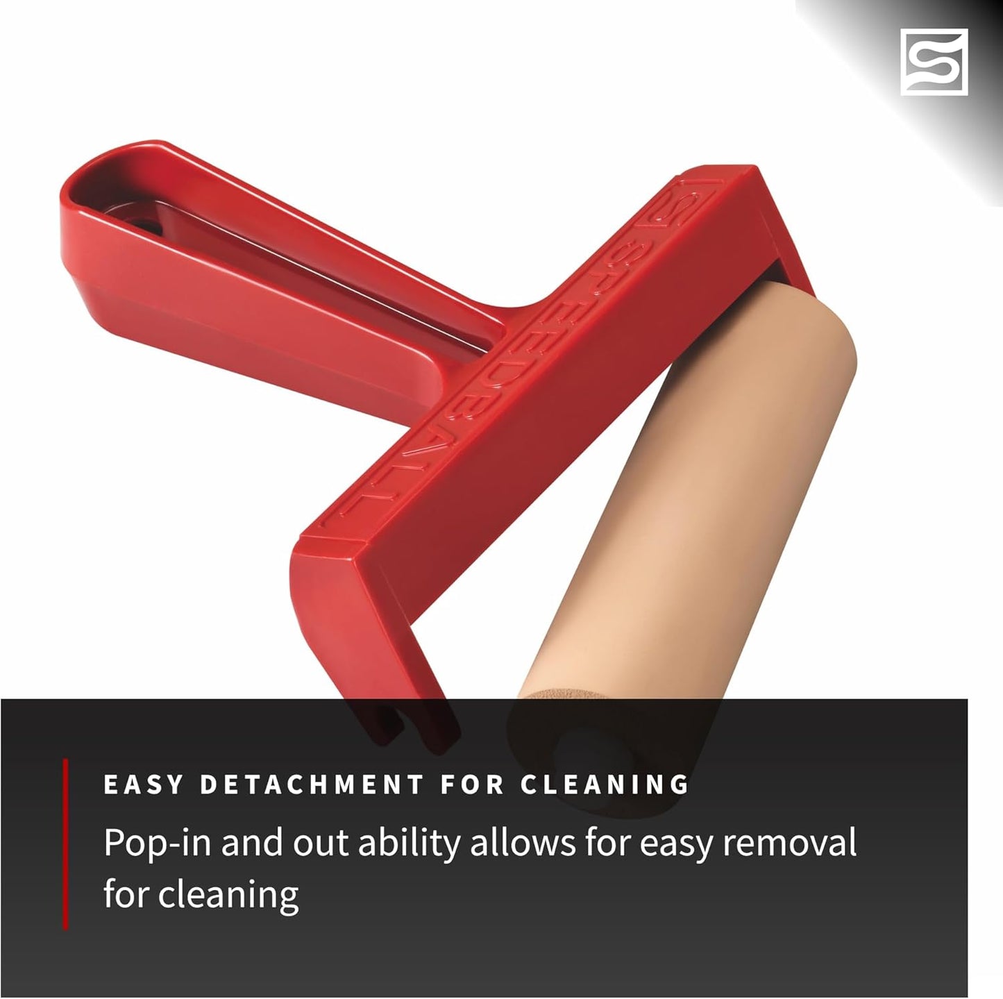 Speedball Pop-in Soft Rubber Brayer, 4" (6-Pack) – Roller Tool for Crafting and Block Printing, Vinyl, Comfort Grip Handle