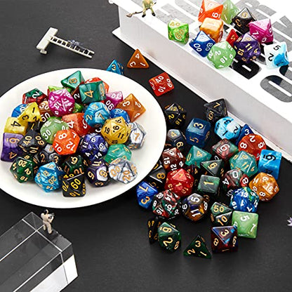 25 Set DND Polyhedral Dice with Storage Pouch