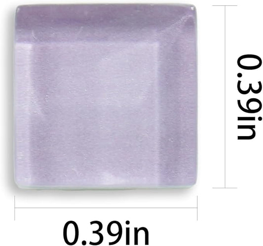 Square Glass Mosaic Tiles Bulk for Adults Crafts Supplies,200g Colorful Stained Glass Pieces for DIY Mosaic Art Handmade Jewelry Coasters Picture Frames Decoration