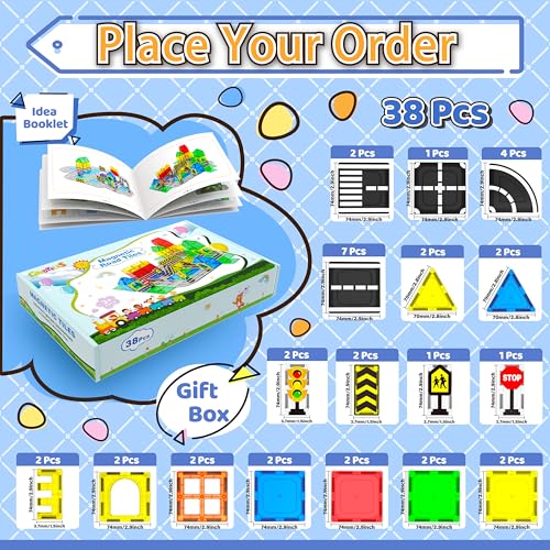 Magnetic Tiles (38 Count)
