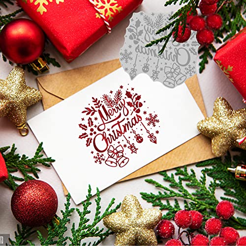2 PCS Merry Christmas Hot Foil Plate for Card Making DIY Scrapbooking Paper Decor Embossing Foil Handmade Craft (2 Count)