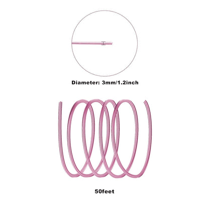 3mm Aluminum Craft Wire, 50 Feet 9 Gauge Bendable Anodized Metal Wire for Sculpting, Jewelry Making, Armature Making, Wire Weaving and Wrapping
