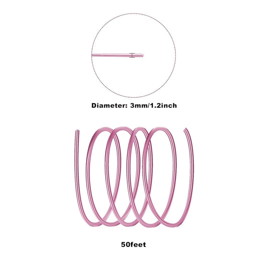 3mm Aluminum Craft Wire, 50 Feet 9 Gauge Bendable Anodized Metal Wire for Sculpting, Jewelry Making, Armature Making, Wire Weaving and Wrapping