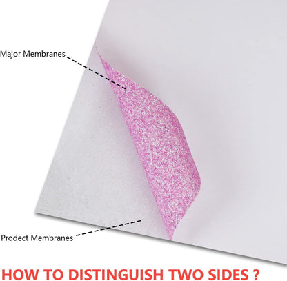 guangyintong Glow Glitter Purple Heat Transfer Vinyl HTV Rolls, 12" x 8ft Iron on Vinyl for T-Shirts, Glitter HTV Vinyl for All Cutter Machines Easy to Cut & Weed for DIY Design