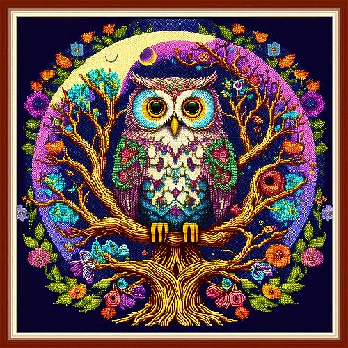 Stamped Cross Stitch Kits Full Range of Embroidery Patterns Starter Kits for Beginners Adult DIY Cross Stitches Needlepoint Kits 11CT