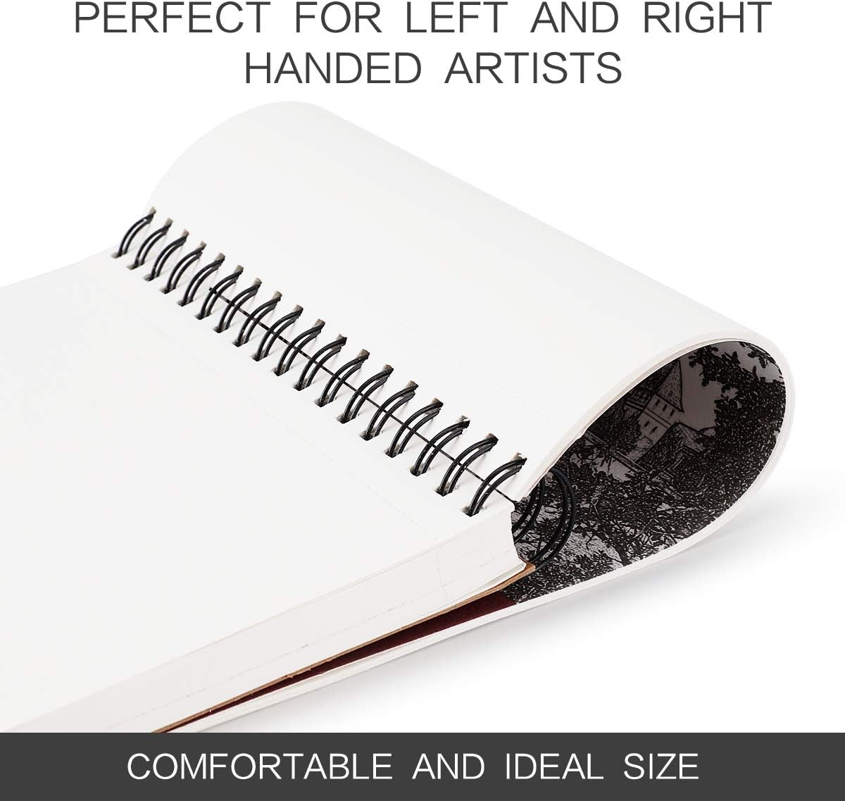 Bachmore Sketchpad 9X12 Inch (68lb/100g), 100 Sheets of TOP Spiral Bound Sketch Book for Artist Pro & Amateurs | Marker Art, Colored Pencil, Charcoal for Sketching - Crafty Corner