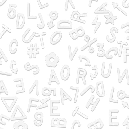 Letter Board Letters Only,504 PRE-Cut Characters (1 Inch,White) with Sorting Tray,Felt Board Letters