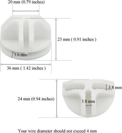 10Pcs Wire Cube Connectors, White Wire Cube Storage Connectors Half Buckle Wire Grid Cube Shelf Plastic Connectors for Wire Cube Storage Shelving Unit and Modular Closet Organizer, SATONBEYI