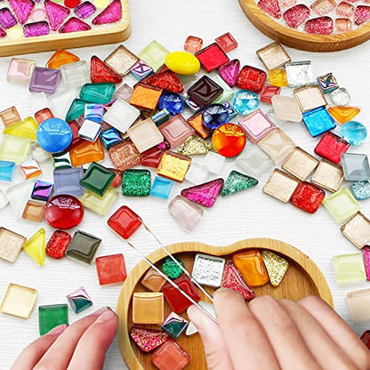 Assorted Colors Irregular Crystal Mosaic Tiles (9 Ounce)
