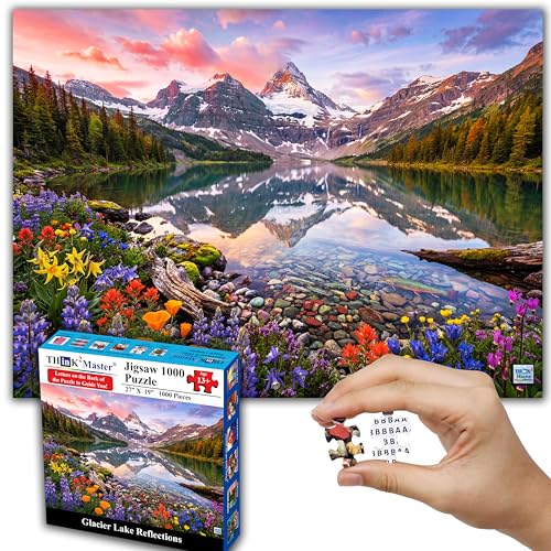 Glacier Lake Reflections 1000 Pieces Large Format Jigsaw Puzzle