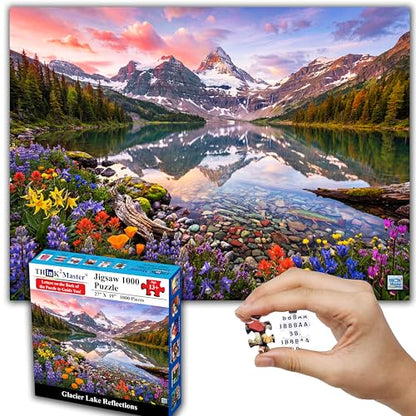 Glacier Lake Reflections 1000 Pieces Large Format Jigsaw Puzzle