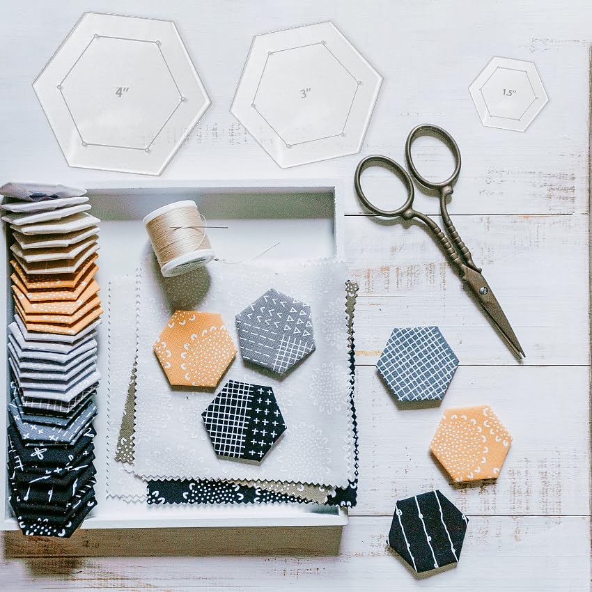 6 Pieces Hexagon Quilting Template with 1 (6 Count)