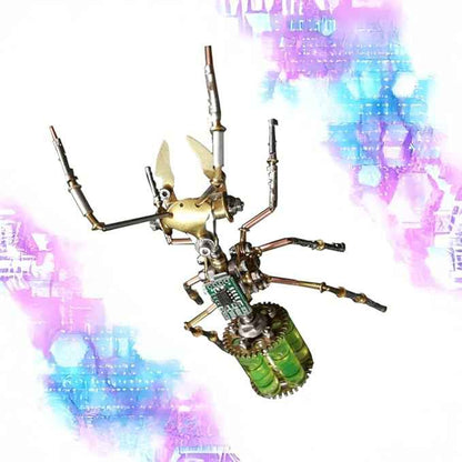 Steampunk Mechanical Ant Model Kit for Adults – 3D DIY Metal Insect Puzzle with Retro Brass Design, Collectible Robot Sculpture for Home & Office Decor, Gift for Hobbyists and Makers (Gatling Ant)