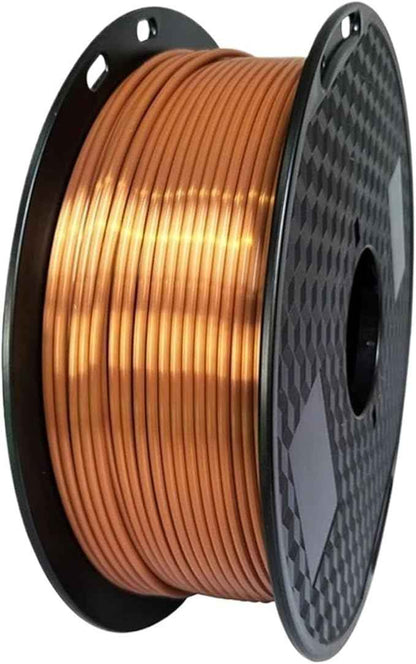 Silk PLA Copper 3D Printer Filament 1.75mm 1Kg, Shiny Metallic-Like Silky Shine, Compatible for 3D Pens & FDM Printers