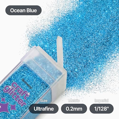 Craft Glitter Shaker Ocean Blue 130g Ultrafine (4.5 Ounce)