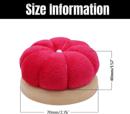 Uxney Pin Cushion,Wooden Sewing Pin Cushion Pincushion Needle Cushion for Sewing Quilting Needlework DIY Crafts(Red,2 PCS)
