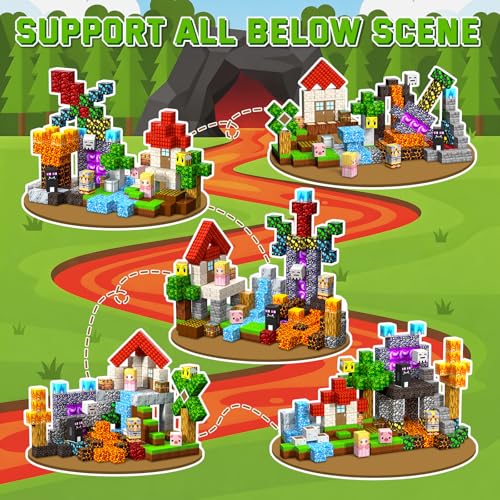 208PCS Magnetic Blocks (208 Count)