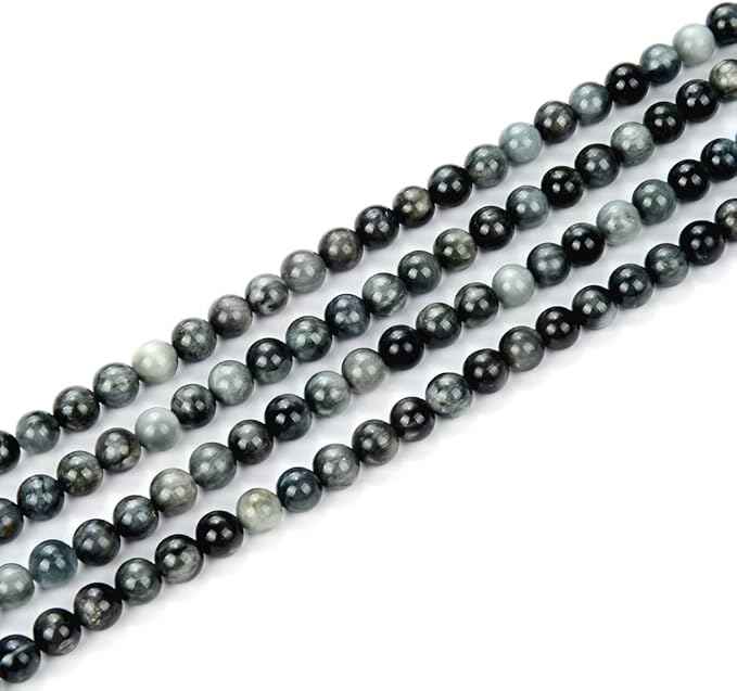 70pcs Adabele Natural Eagle Hawk's Eye Quartz Healing Gemstone 10mm Round Loose Beads Gem Stone Spacer for DIY Craft Jewelry Making GE4-10