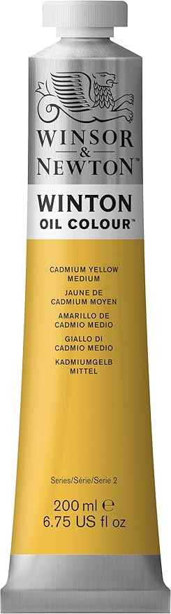 Winsor & Newton Winton Oil Color, 200ml (6.75-oz) Tube, Cadmium Yellow Medium