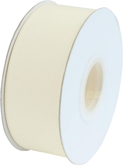 ITIsparkle 11/2" Inch Grosgrain Ribbon 25 Yards-Roll Set for Gift Wrapping Cake Decoration Party Favor Hair Braids Hair Bow Baby Shower Decoration Floral Arrangement Craft Supplies, Ivory Ribbon - Crafty Corner
