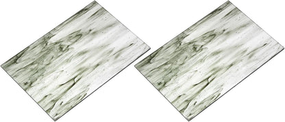 MECCANIXITY 2 Pcs Stained Glass Sheet Mosaic Tile 7.9 Inch x 5.9 Inch Dark Gray Stained Glass Sheets for Crafts DIY Art Project