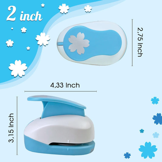 Flower Hole Punch for Paper Craft Size Out 2-Inch, Cherry Blossoms Punches, Craft Lever Punch Handmade, Tool Flower Punch for Scrapbook, Festival Cards, DIY Arts - Crafty Corner
