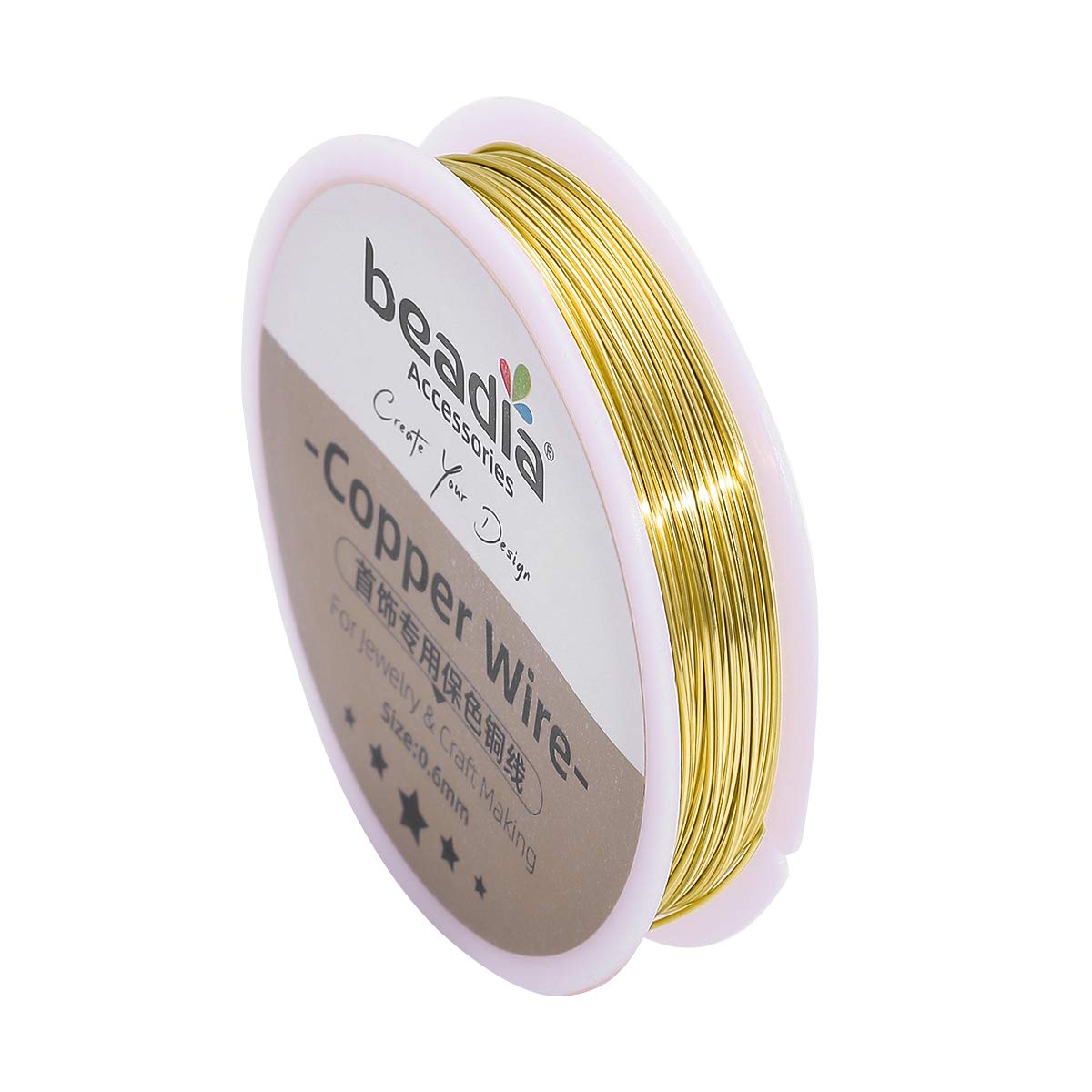 Gold Copper Wire 0.6mm Bead Cord for Bracelet Necklace Charm Beading Jewelry Making 16yard - Crafty Corner