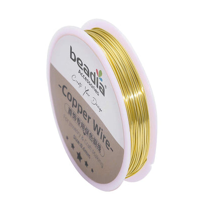 Gold Copper Wire 0.6mm Bead Cord for Bracelet Necklace Charm Beading Jewelry Making 16yard - Crafty Corner