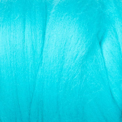 Kondoos Colored Natural Wool roving, 1 lb. Best Wool for Needle Felting, Wet Felting, handcrafts and Spinning. (Cyan, 1 lb)