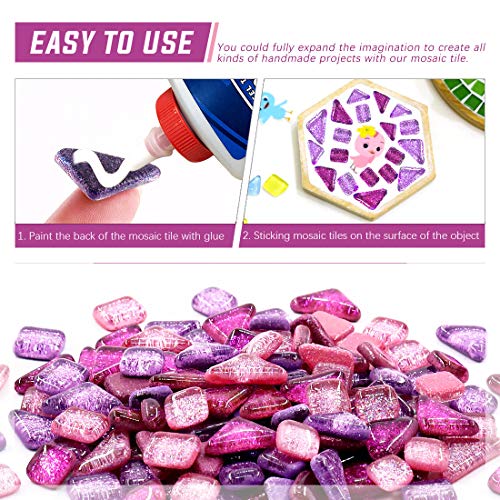 1 Pound Mixed Colors Shine Crystal Series Mosaic Tiles Assortment Kit