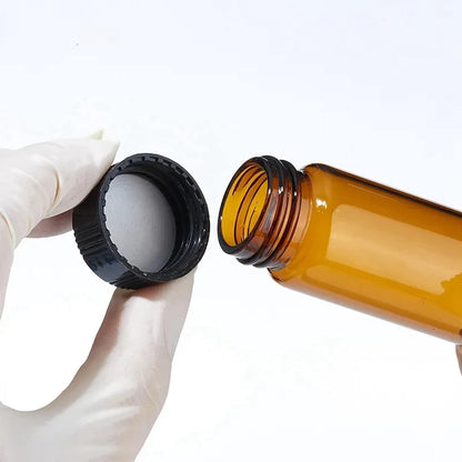 30ml Amber Small Glass Vials 30pcs with Screw Caps(30pcs)