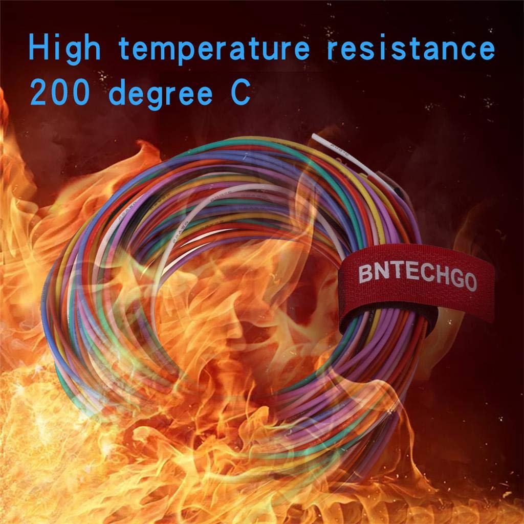 BNTECHGO 22 Gauge Silicone Wire Kit 10 Color Each 5 ft Flexible 22 AWG Stranded Tinned Copper Wire
