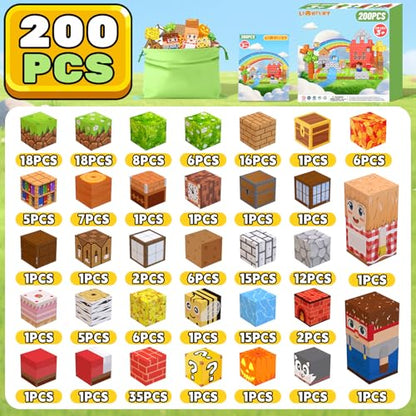 200PCS Magnetic Blocks (200 Count)