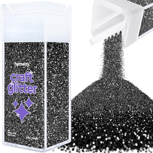 Craft Glitter Shaker Black 110g Ultrafine (4.5 Ounce)