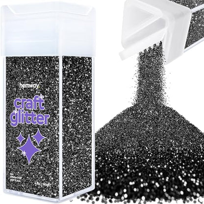 Craft Glitter Shaker Black 110g Ultrafine (4.5 Ounce)