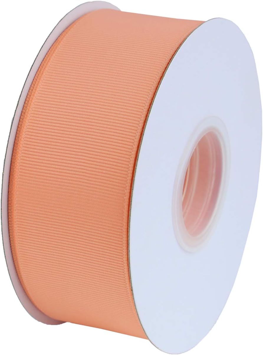 ITIsparkle 11/2" Inch Grosgrain Ribbon 25 Yards-Roll Set for Gift Wrapping Cake Decoration Party Favor Hair Braids Hair Bow Baby Shower Decoration Floral Arrangement Craft Supplies, Peach Ribbon - Crafty Corner