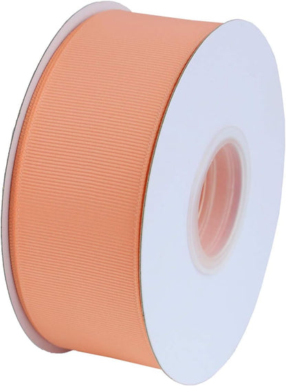 ITIsparkle 11/2" Inch Grosgrain Ribbon 25 Yards-Roll Set for Gift Wrapping Cake Decoration Party Favor Hair Braids Hair Bow Baby Shower Decoration Floral Arrangement Craft Supplies, Peach Ribbon - Crafty Corner