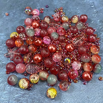 Assorted Glass Resin Beads Multi Size Colors Smooth Cracked Gravel Millet Spacer Beads for Bracelets Necklace Earring DIY Jewelry Making Craft