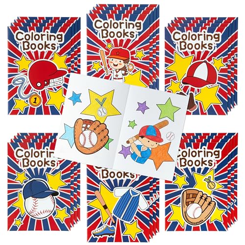 Baseball Coloring Books for Kids (24 Count)