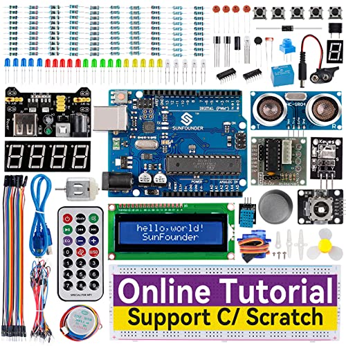 Project Complete Starter kit Compatible with Arduino UNO R3 Arduino IDE (250 Count)