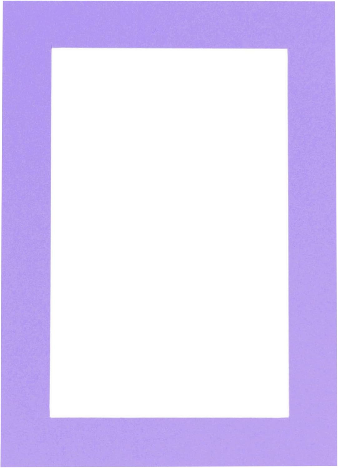 Pack of TEN 8x10 Mats Bevel Cut for 5x8 Photos - Acid Free Light Purple Precut Matboards For Pictures, Photos, Framing - 4-ply Thickness