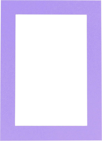 Pack of TEN 8x10 Mats Bevel Cut for 5x8 Photos - Acid Free Light Purple Precut Matboards For Pictures, Photos, Framing - 4-ply Thickness