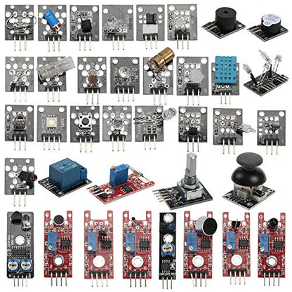 37 Set Sensor Assortment Kit 37 in 1 Sensor Module Starter Kit for Arduino MCU Educ