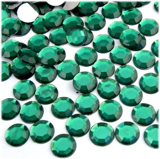 The Crafts Outlet 144pc Rhinestones Round 10mm - Flatback Olive Green EGR - Crafty Corner