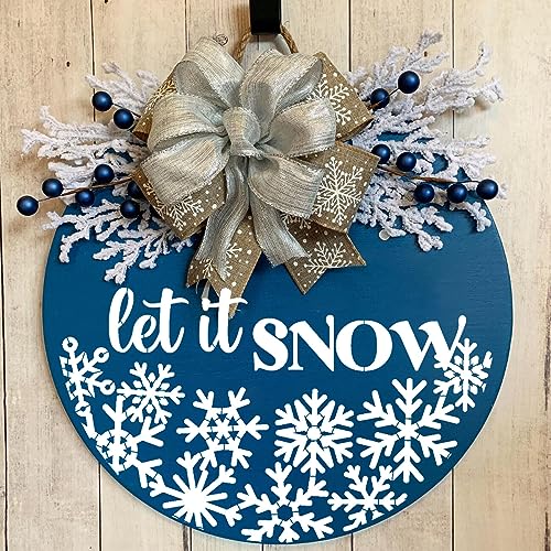 Christmas Stencils for Crafts Reusable 12" Half Round Christmas Stencil (12 Count)